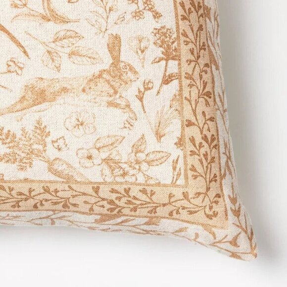 Threshold Studio McGee Printed Easter Toile Block Print Square Throw Pillow - Picture 4 of 5